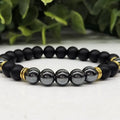 Grounding & Balance Crystal Bracelet — Black Obsidian & Hematite ( Limited Amount )