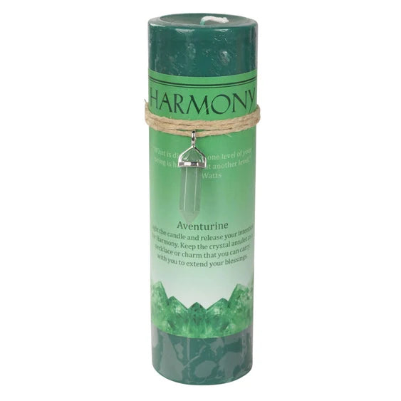 Crystal Energy Pendant Candle – Spiritual Intention Candle with Crystal Necklace