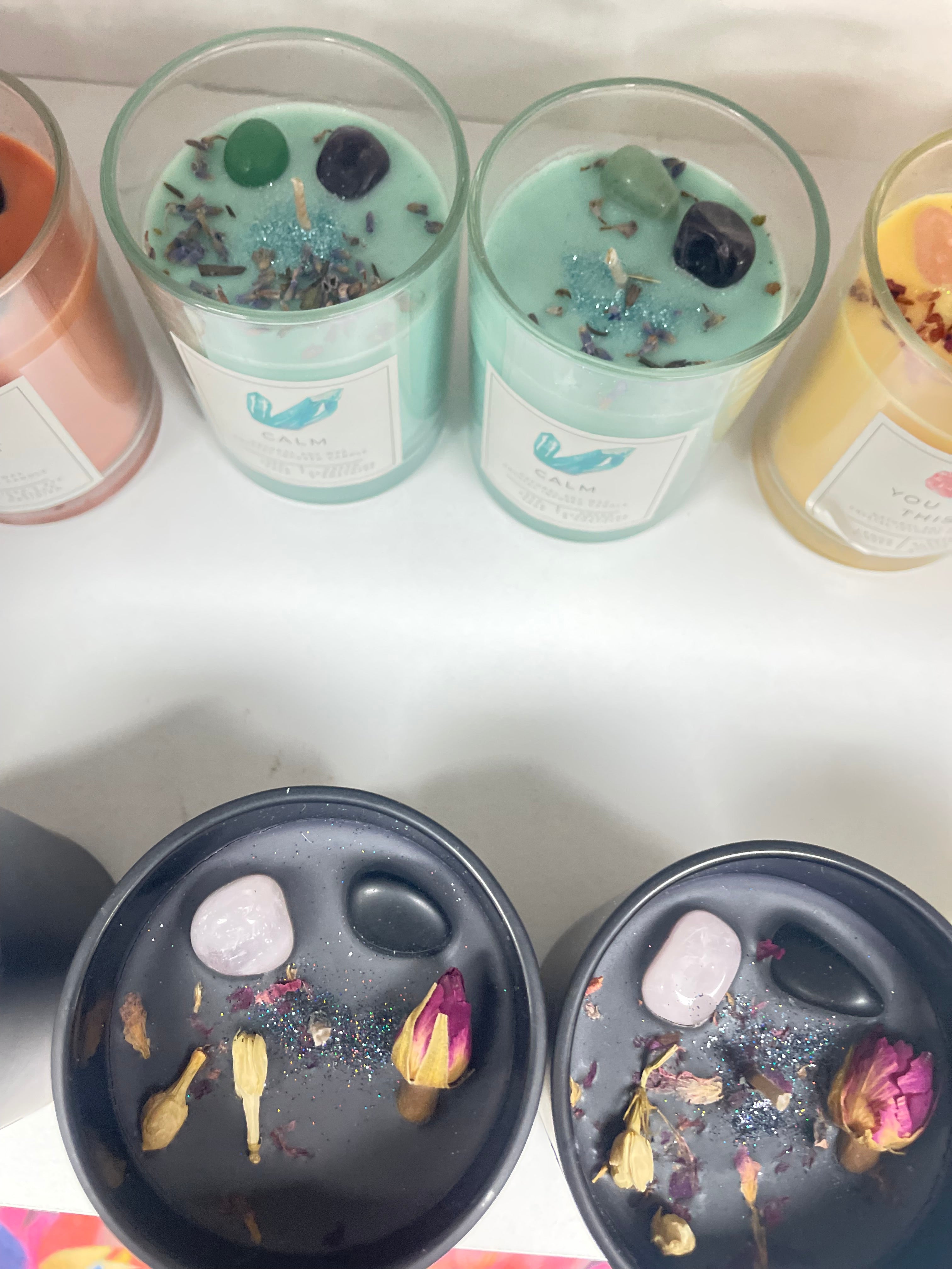 Crystal Gemstone Soy Candles (Scented)