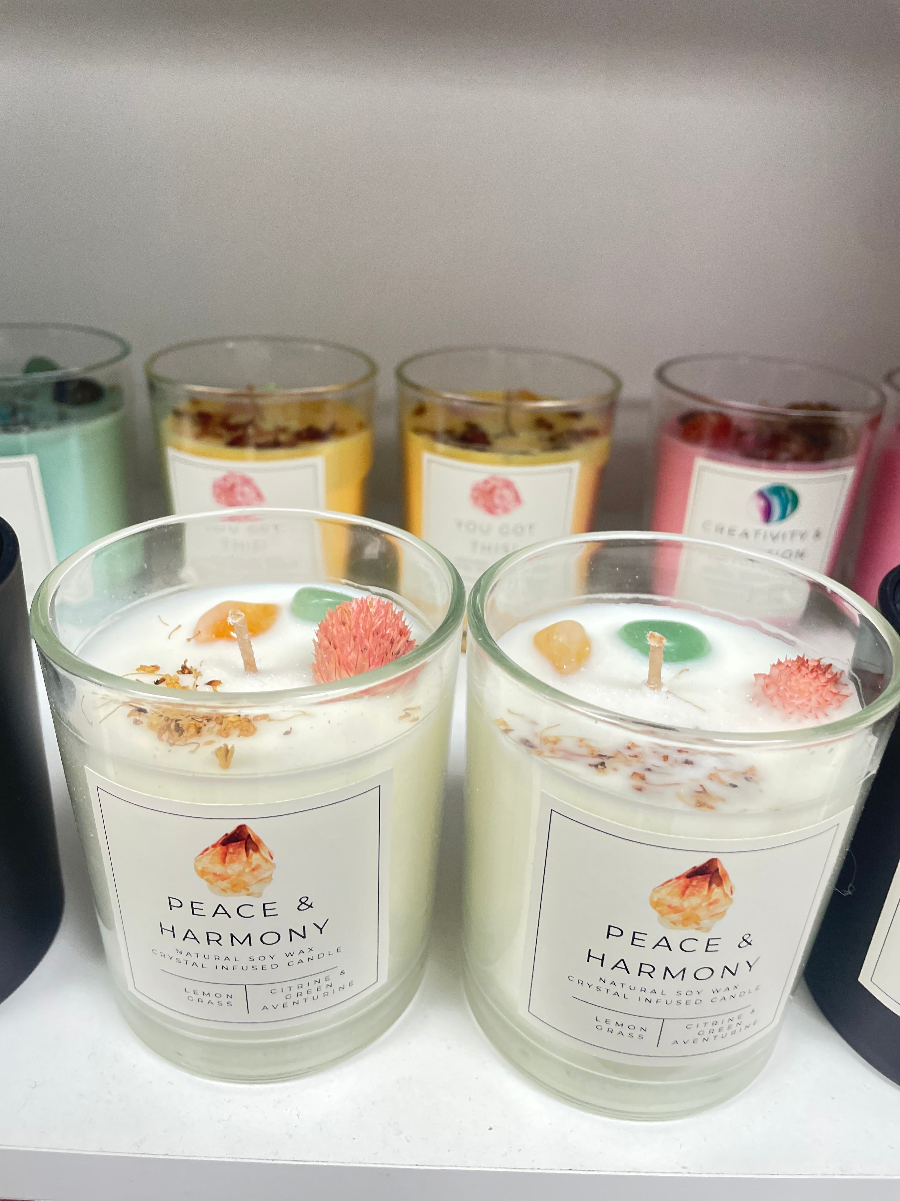 Crystal Gemstone Soy Candles (Scented)