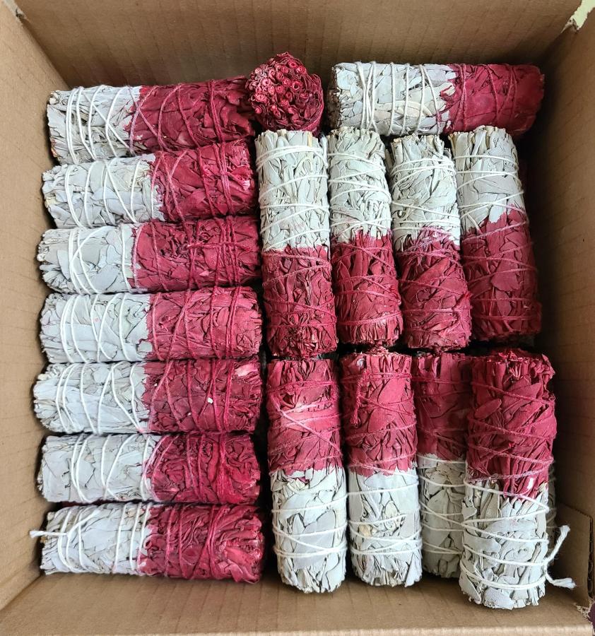 Red Chakra Cleanse White Sage 4"